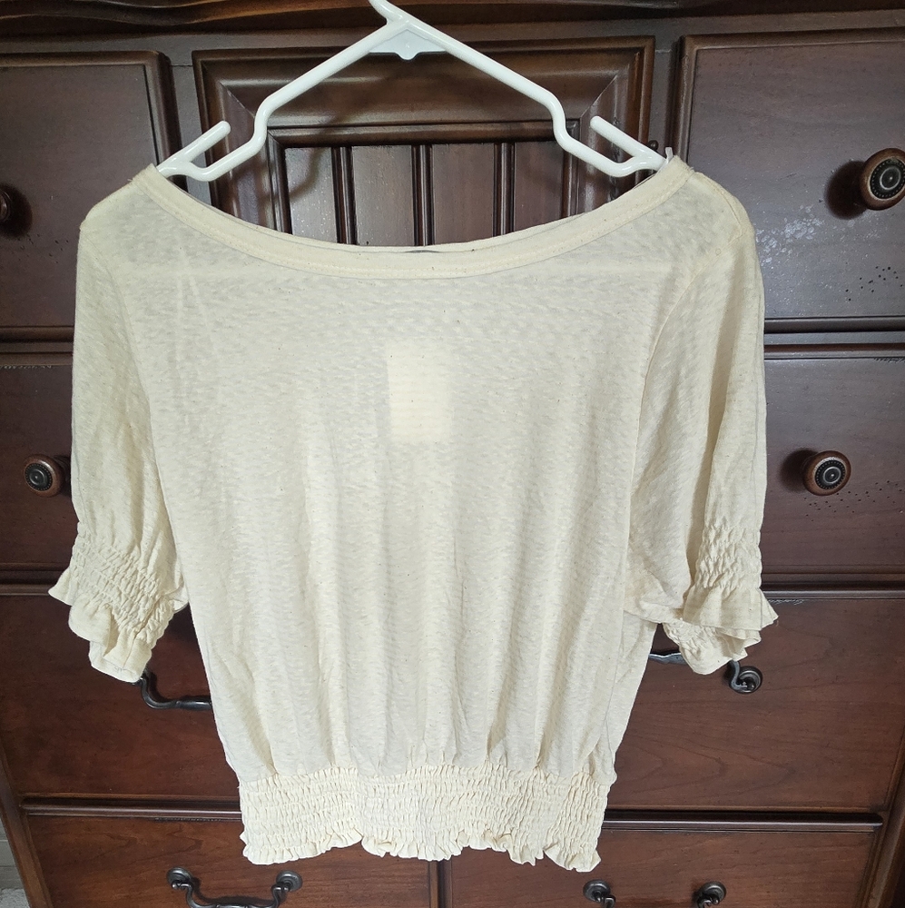 🌻NWT, Pleione, Elegant Cream Women's Top, Sz. XL